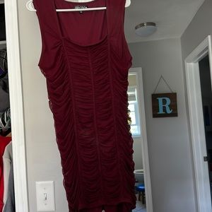 Maroon shirt homecoming dress